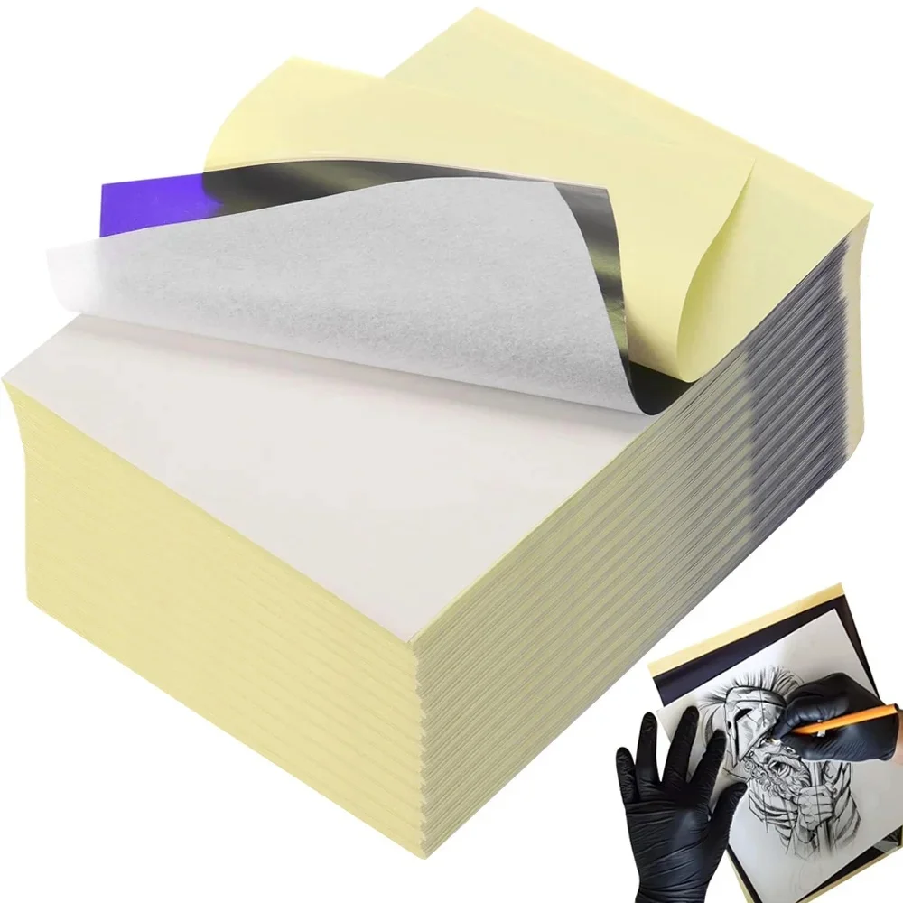 200/50/20/5 pièces papier de transfert de tatouage format A4 pochoir de tatouage papier de traçage thermique pour papier de Machine d'imprimante de transfert de tatouage