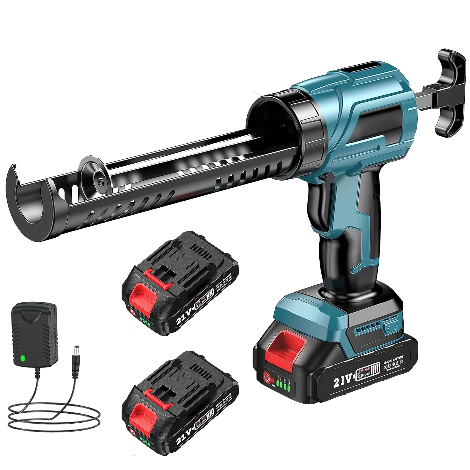 OWJHE Elektrische Glas Kitpistool LED 4 Speed Draadloze Siliconen Pistool Multifunctionele DIY Reparatie Tool Voor Makita 21 V Batterij