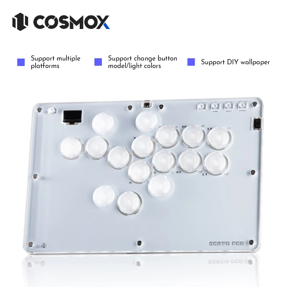 

Haute42- COSMOX Mini Hitbox Leverless Controller Games For PC/PS3/ PS4/PS5/XBOX Switch Arcade Joystick Fighting Stick Controller