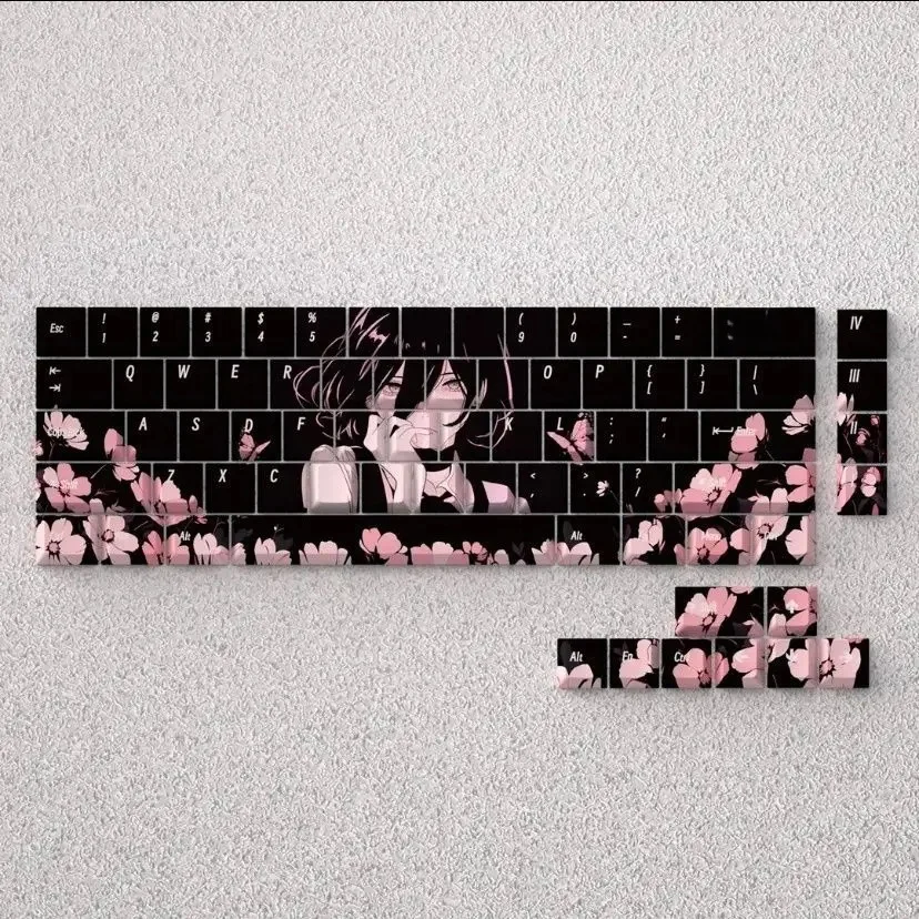 Przezroczyste nasadki na klawisze Reze Chainsaw Man Keycap Black Keycaps PBT Dye-Sub Cherry 73 Keys Pasuje do 60 65 68 Mechaniczna nakładka na klawiaturę — zdjęcie produktu 7