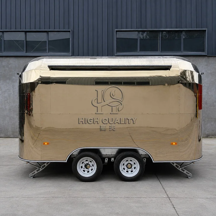 Professional Food Trailer Catering Truck Mobile Kitchen Pizza Taco Wings Fries Ice Cream Coffee Machine CE Certified