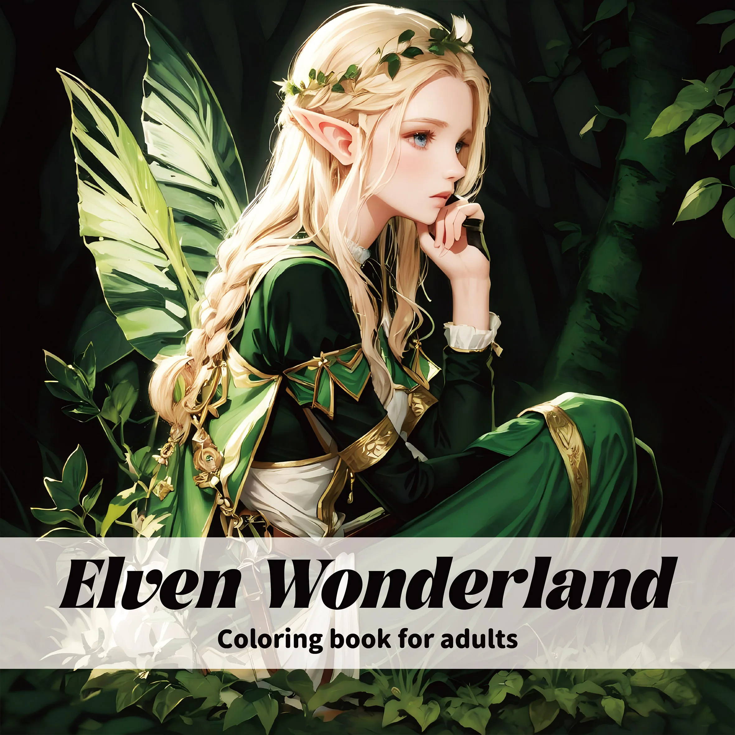 1 Buah Buku Mewarnai Elven Wonderland 20 Halaman Buku Gambar Dewasa Elf Gambar Lukisan Grafiti Dapat Rileks dan Menghilangkan Stres
