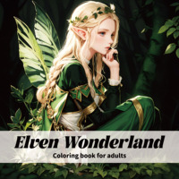 1pc Elven Wonderland  Coloring Book 20pages of Elf Adult Picture Book Graffiti Painting Drawing can relax and relieve stress