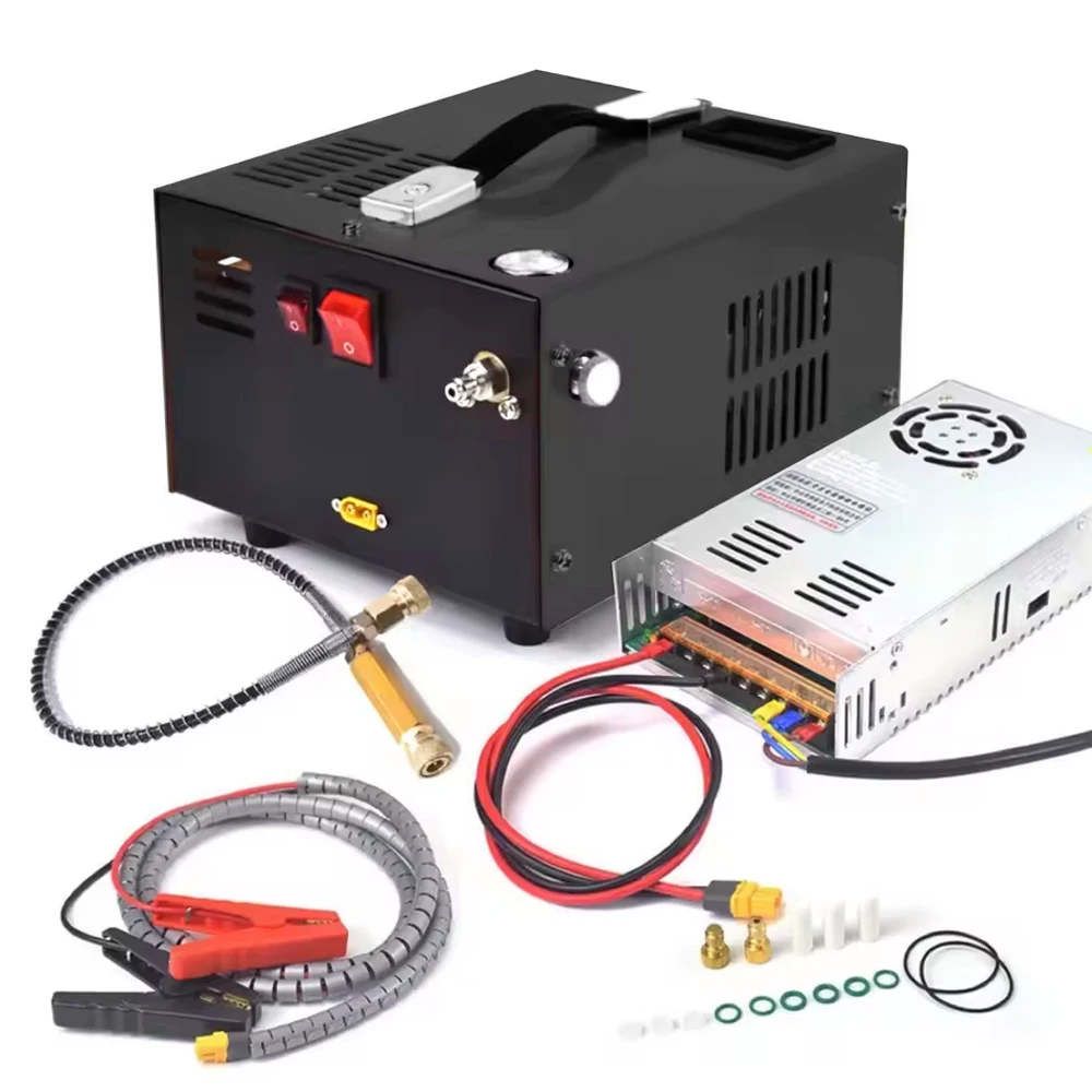 TKKEACE 300Bar 30Mpa 12v Pcp Compressor 110/220V Transformator 4500psi Hogedrukpomp Pneumatische Luchtbuks Geweer Inflator