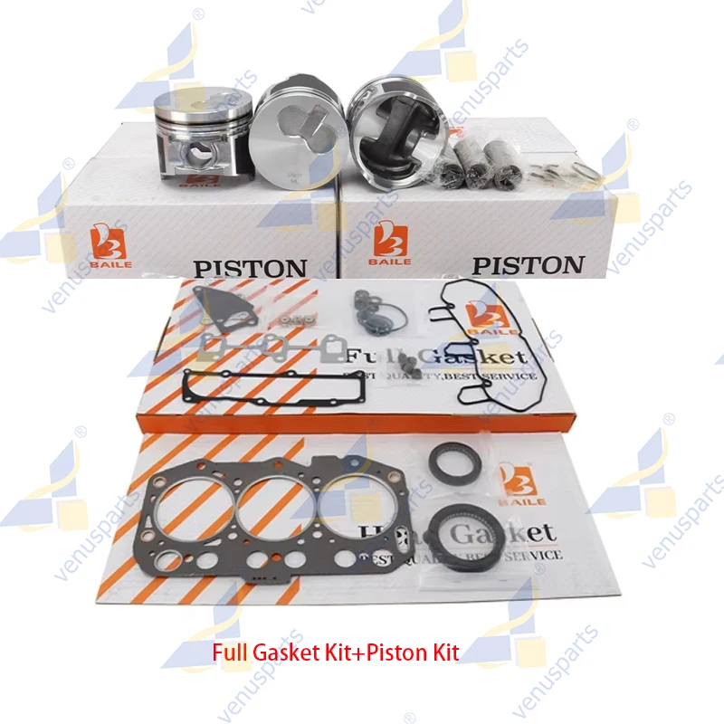 

3TNV80 Full Gasket Kit + Piston Kit For Yanmar Engine Overhaul Rebuild Kit Ring Cylinder Head Gasket