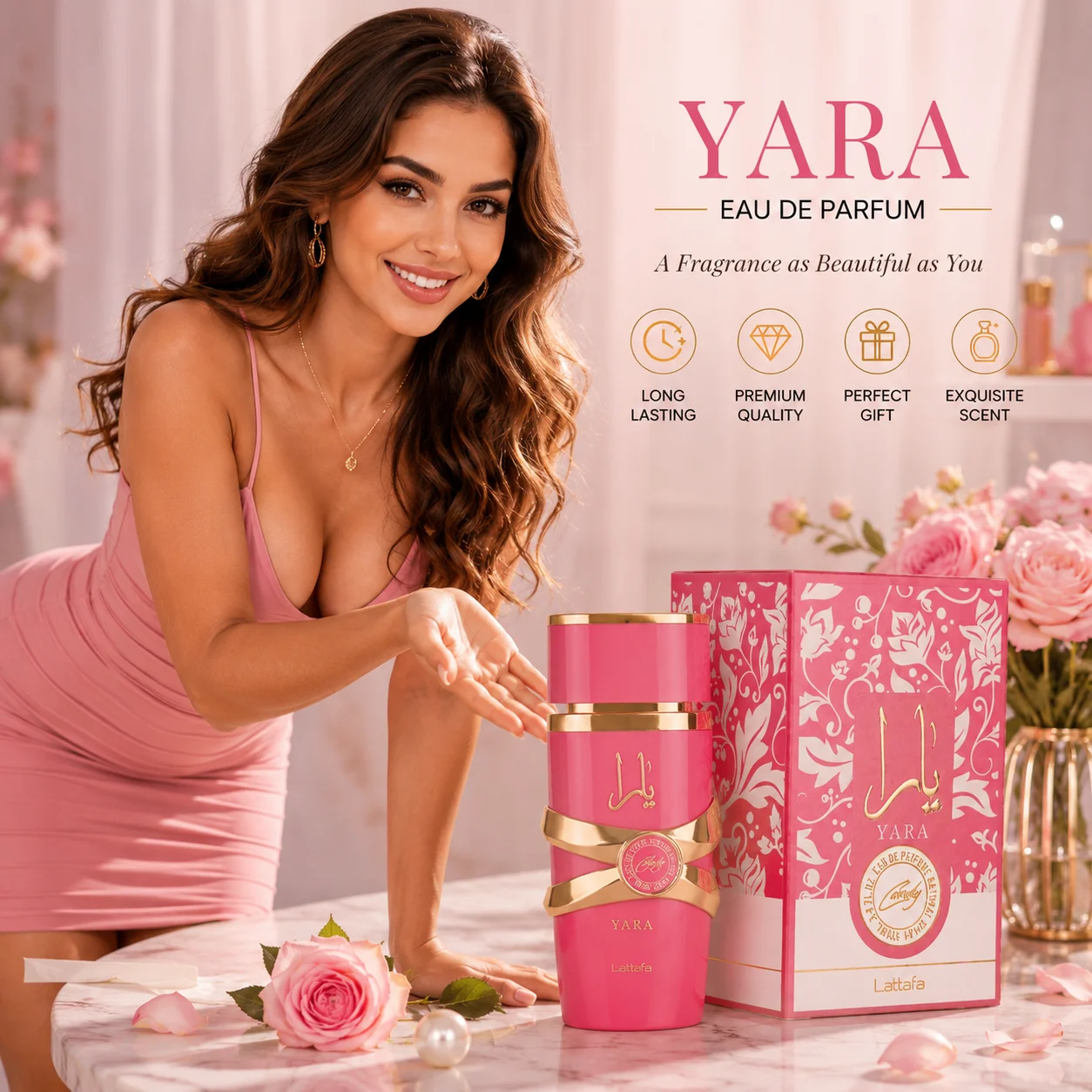 LATTAFA Yara Candy EDP Spray Unisex Perfume for Women and Men
