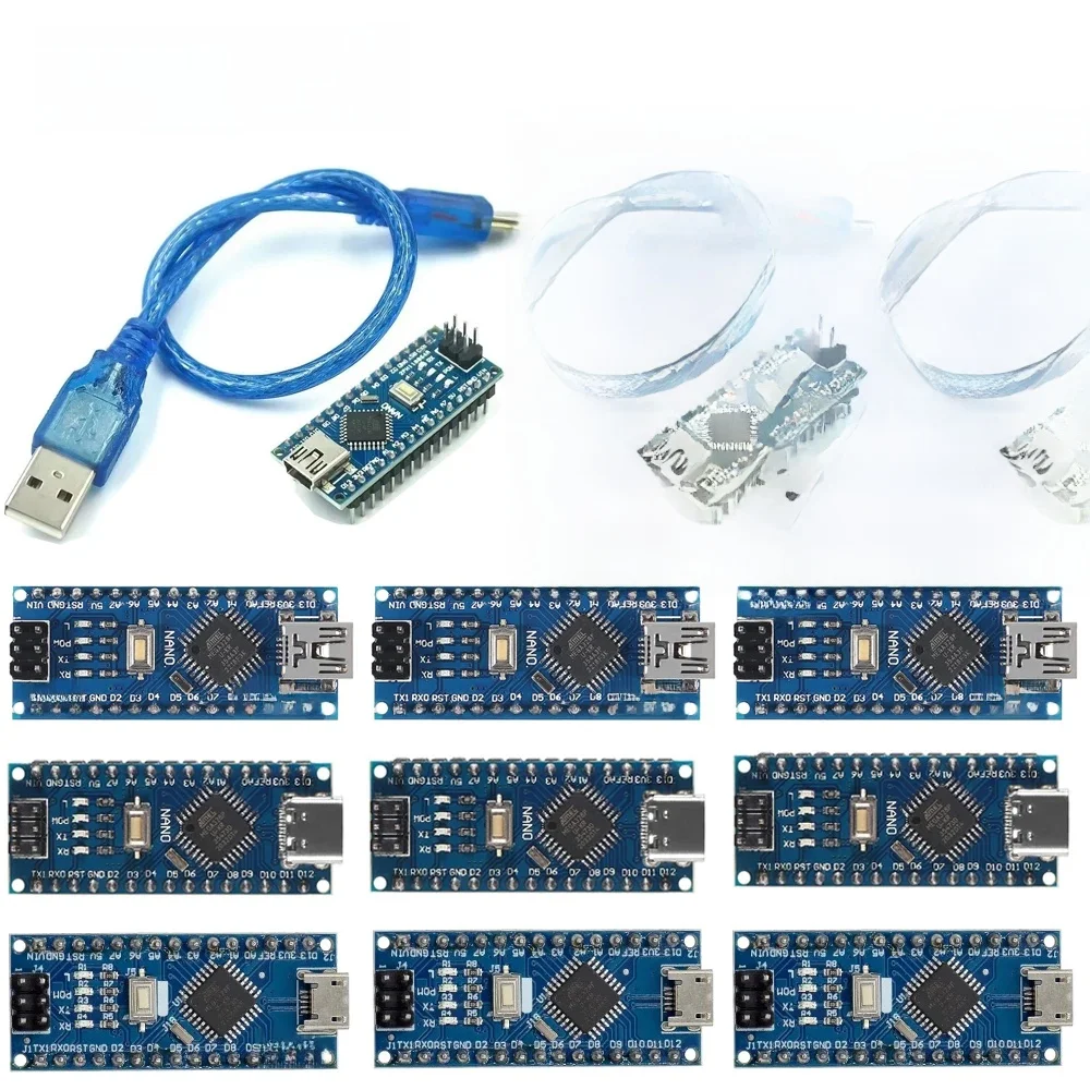 1-10 sztuk dla Nano V3.0 moduł mikrokontrolera ATmega328P moduł Nano Board CH340 kabel USB kompatybilny z Arduino Nano V3.0 — zdjęcie produktu 7