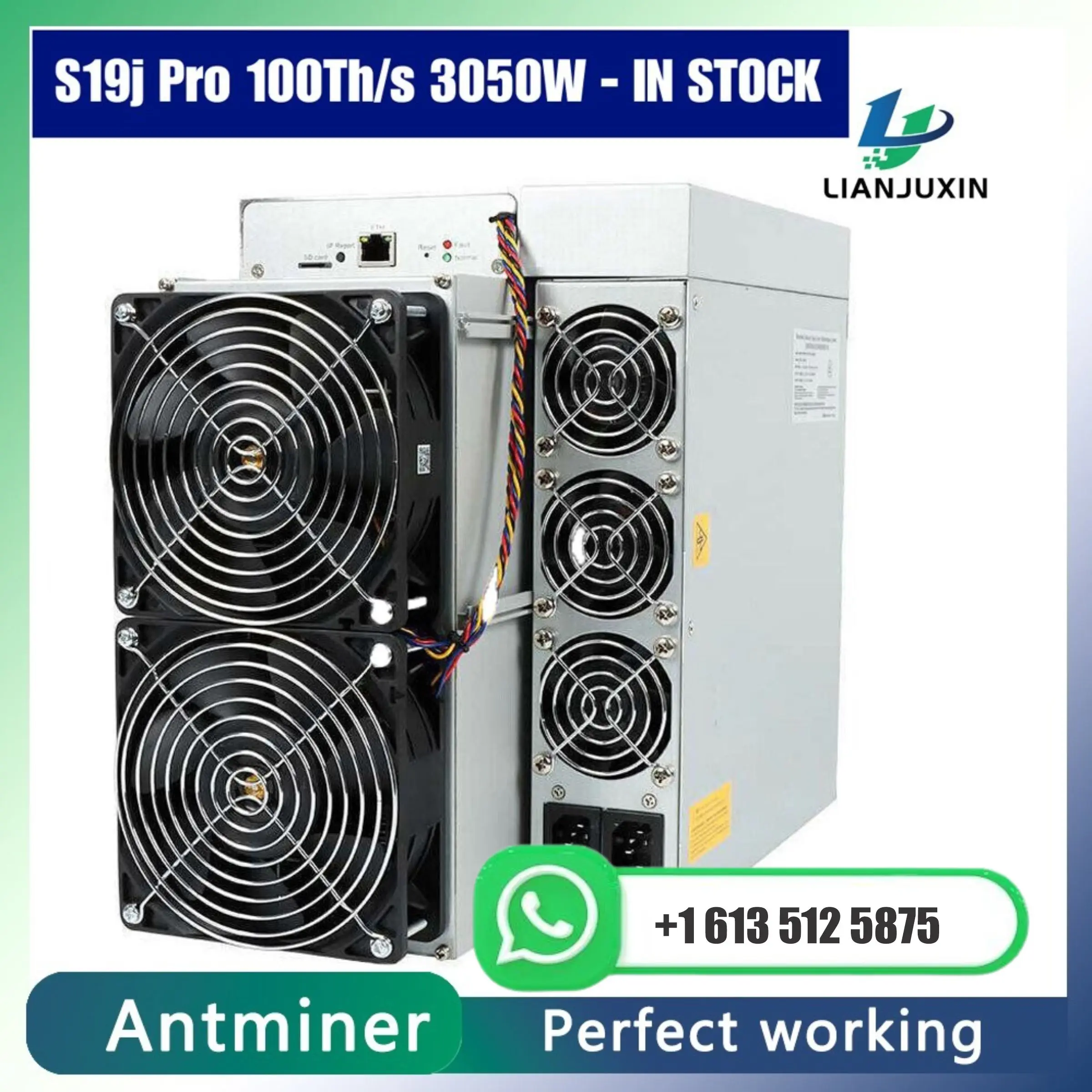 Oferta Imperdível JY: Compre 7 e Ganhe 4 Grátis - Novo Bitmain Antminer S19j Pro 96TH/s 2832w Unidade de Mineração Bitcoin ASIC d012L com Fonte de Alimentação