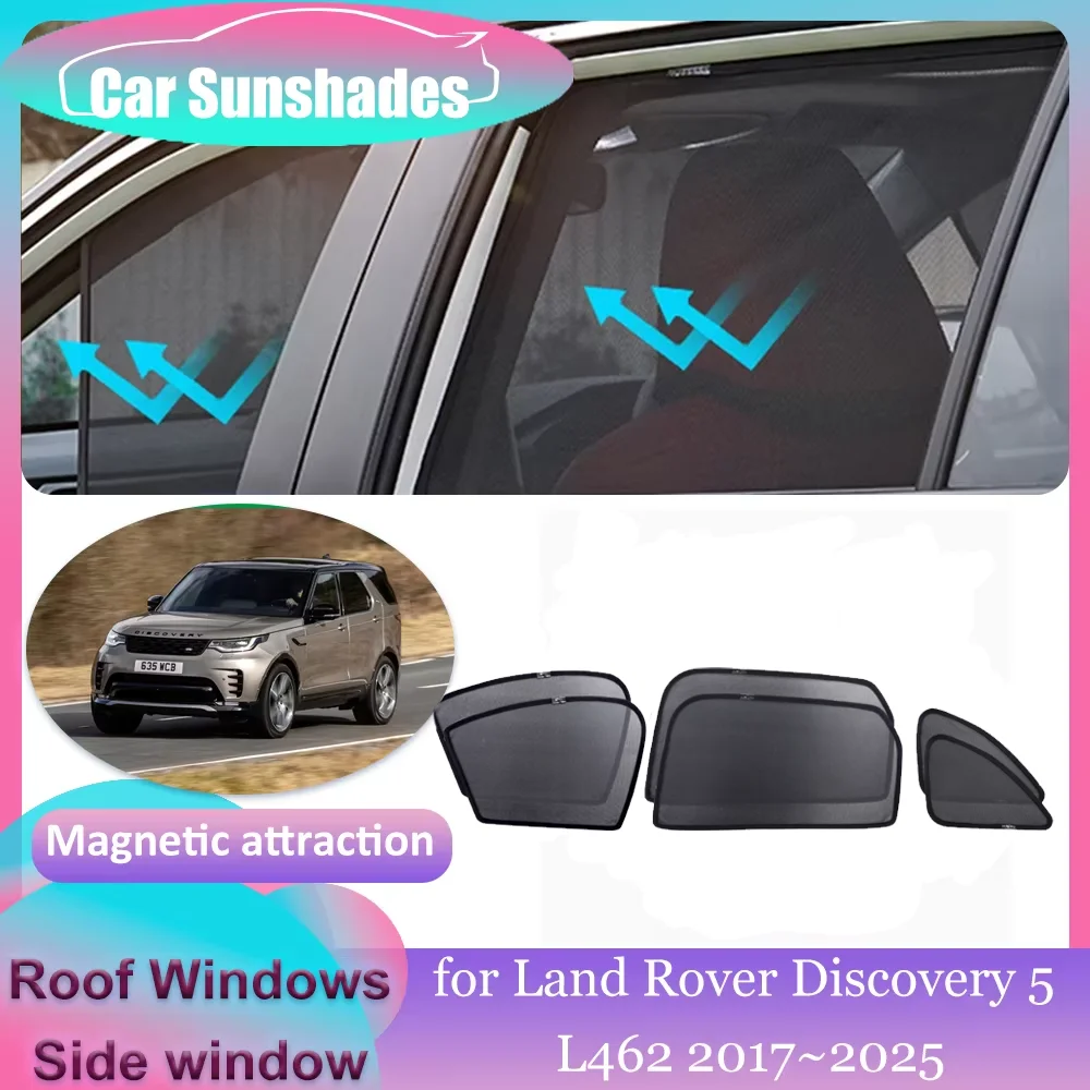 

Автомобильные магнитные солнцезащитные очки для Land Rover Discovery 5 L462 2017 ~ 2025, 2018 2019 2020 20солнцезащитный козырек на крышу, солнцезащитные занавески на лобовое стекло, Аксессуары Для солнцезащитной крыши