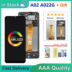 6.5'' For Samsung A02 SM-A022 A022m LCD with frame Display Touch Screen Digitizer A022FN/DS A022G For samsung A022