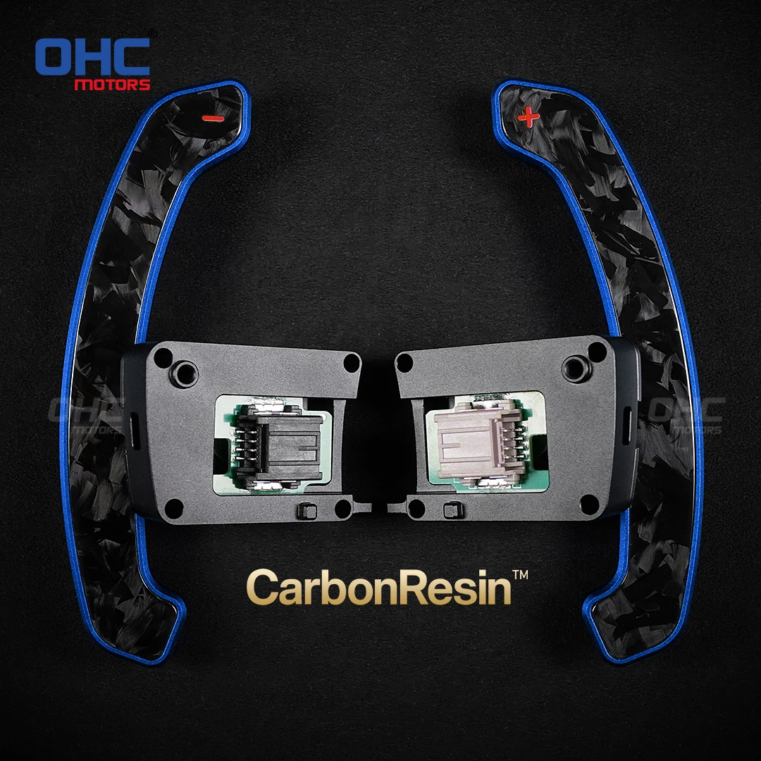 OHC Magnetic Attraction Function For Mustang GT Shelby Glossy Carbon Fiber & Aluminum Alloy Magentic Paddle Shifter