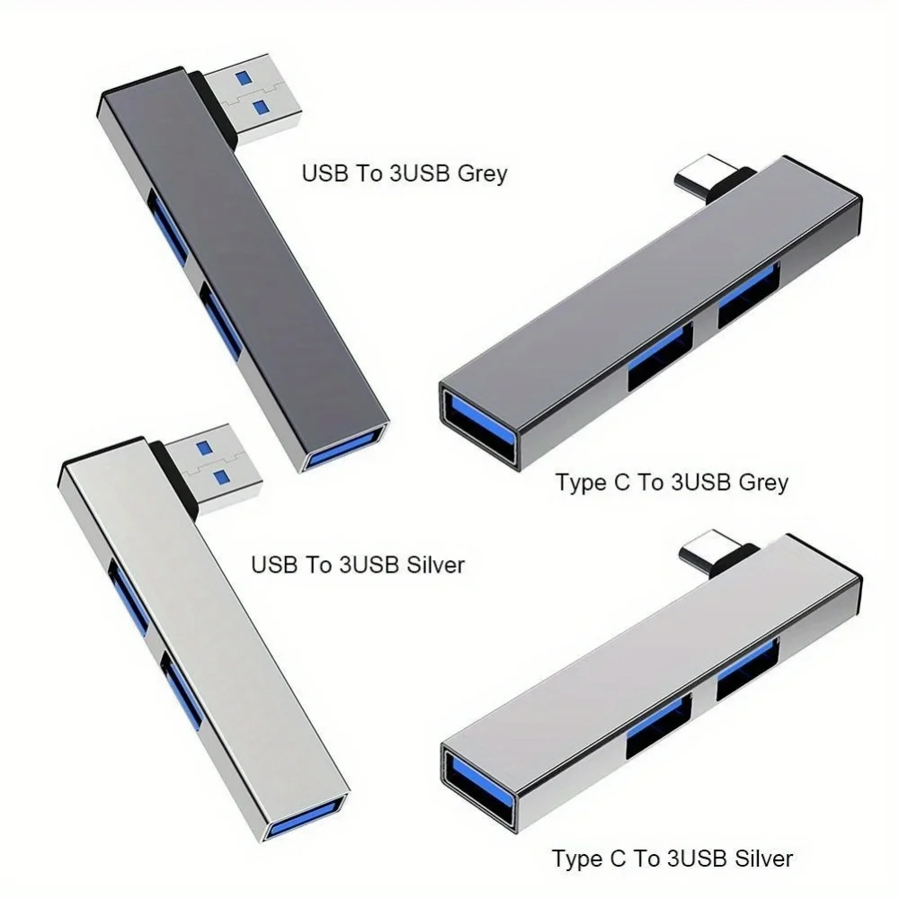 محطة إرساء محمولة ، USB من النوع C ، إلى 3 USB ، سرعات Gbps ، موزع متعدد المنافذ للكمبيوتر الشخصي ، كمبيوتر محمول ، 3 في 1