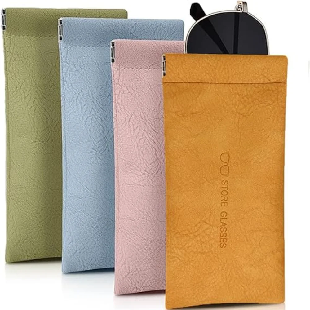 Genuine leather eyeglass case, PU soft leather sunglasses ba