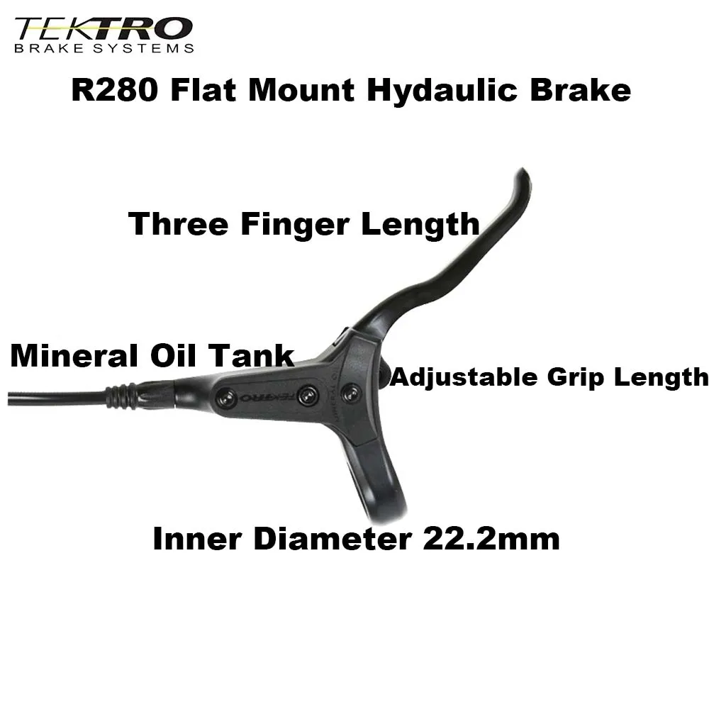 TEKTRO R280 flat road bike hydraulic disc brake flat mount brake electric bicycle brakes