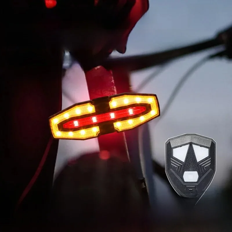 AliExpress NONE USB Rechargeable Bike Turn Signals Wireless Remote Control Waterproof Bicycle Rear Light