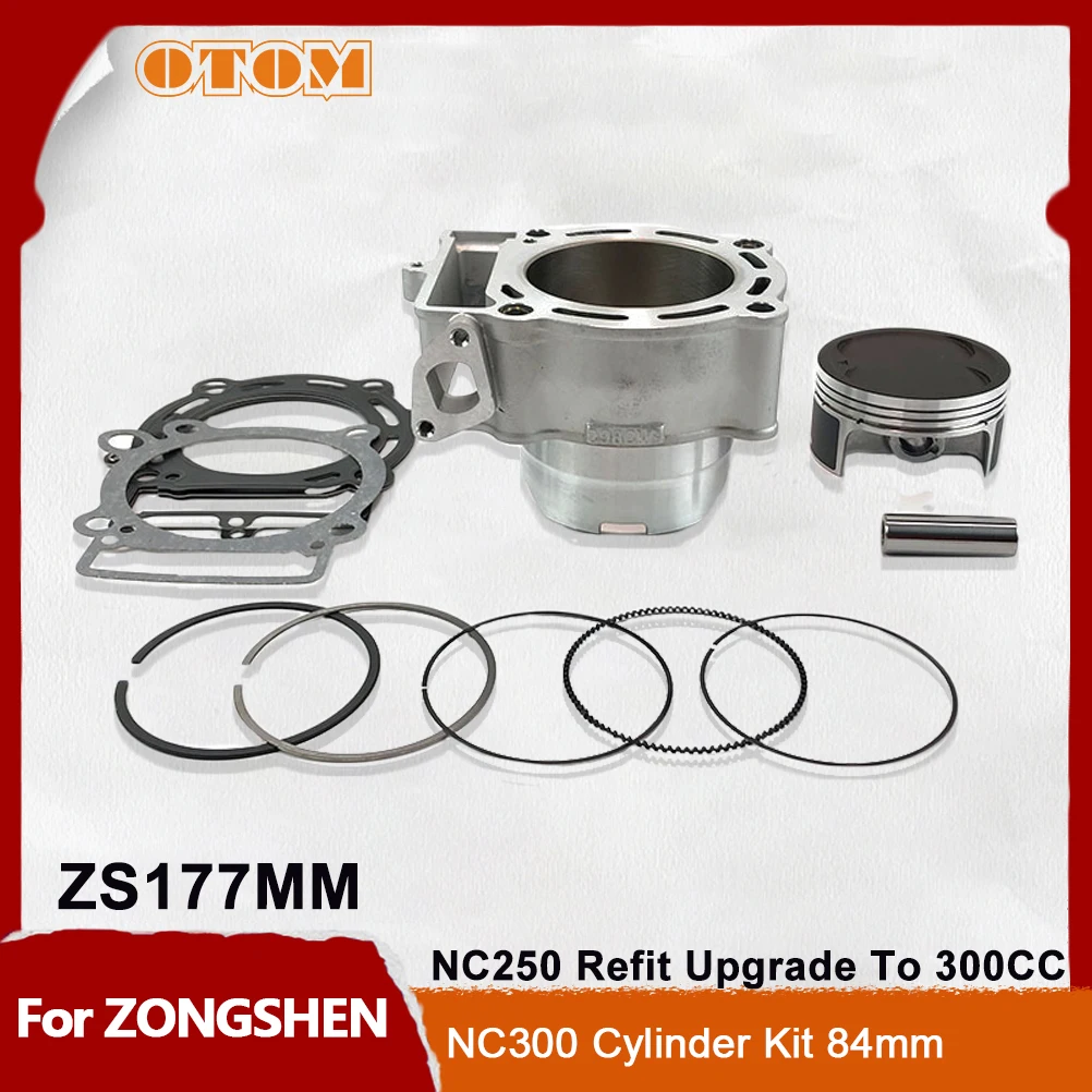 Motorcycle Accessories 84mm NC250 NC300 Engine Cylinder Block Piston Ring Gasket Kit For ZONGSHEN ZS177MM NC 250cc Upgrade 300cc