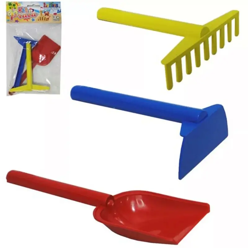 Kit Praia Brinquedo Infantil 3 Peças Ferramentas