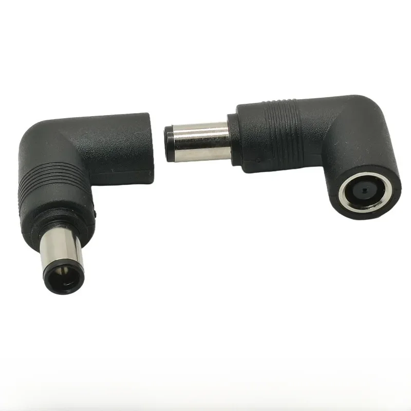 Adapter/Przejściówka z wtykiem DC 7.4x5.0mm (męski na żeński) kątowy 90 stopni, 7.4*5.0mm, do laptopa HP, 2 sztuki — zdjęcie 2