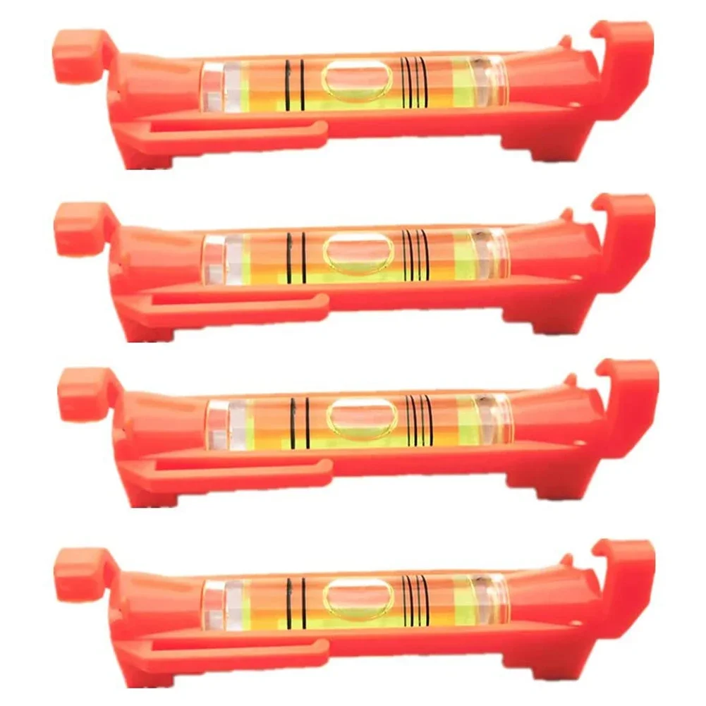 4Pcs String Level Hanging Line Bubble Levels for Leveling Surveying, Building Trades, Bricklaying, Etc. (Red)