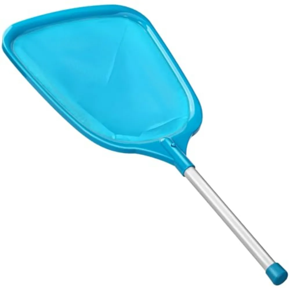 Professional Pool Net with Pole Fine Nylon Mesh Bag for Swimming Pool & Hot Tub Leaf Rake Skimmer Cleaning Tool Easy to Clean Debris Blue