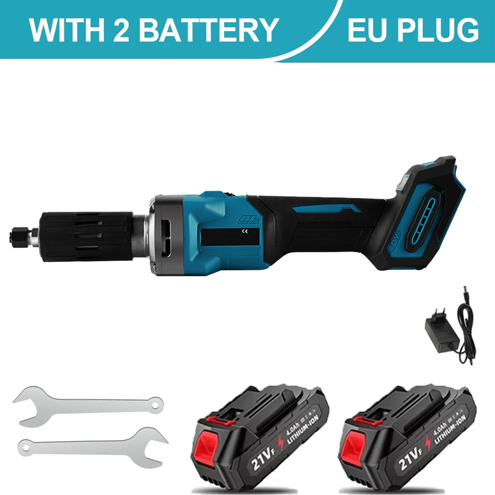 2000W borstelloze elektrische stiftslijper 4 snelheden 35000 RPM draadloze hoek variabele snelheid roterend gereedschap voor Makita 18 V batterij