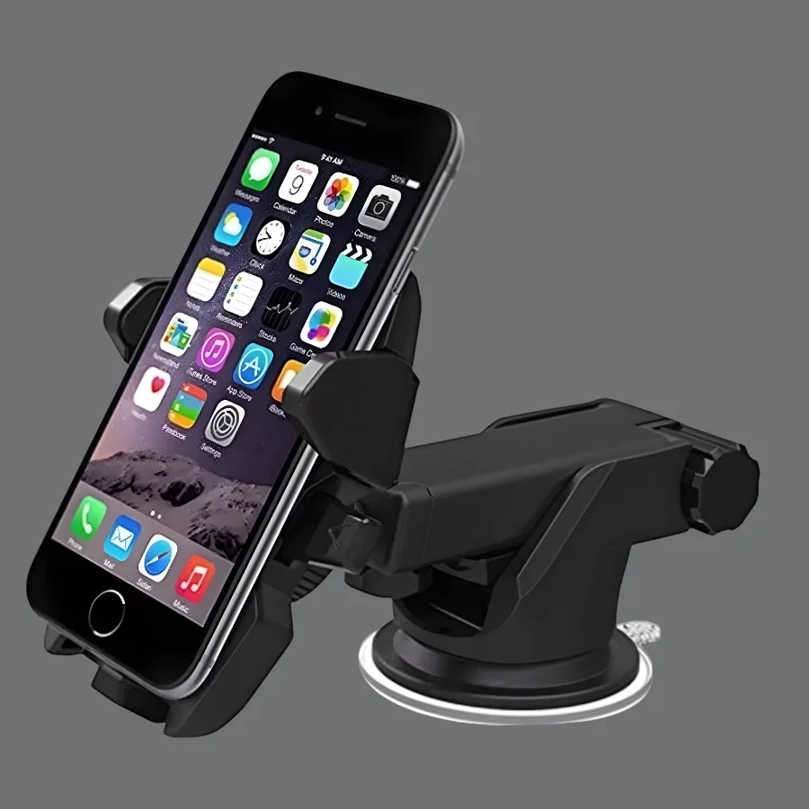 Suporte Celular GPS Carro Resistente Firme Haste Ajuste Prolongável Rotação 360 Base