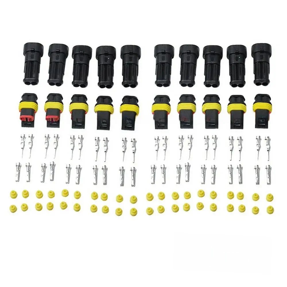 Connecteur de fil automobile Super scellé Tyco, bornes de prise électrique pour voitures, 2 broches, 10 jeux