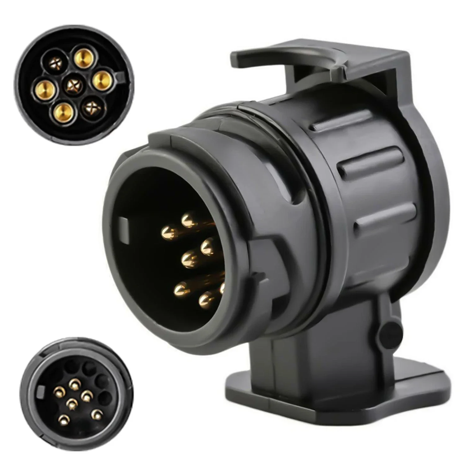13-pinowy do 7-pinowego adaptera przyczepy Przyczepa kempingowa Adapter wtyczki holowniczej samochodu Adapter wtyczki holowniczej 12V Wodoodporne złącze konwertera gniazda elektrycznego — zdjęcie 2