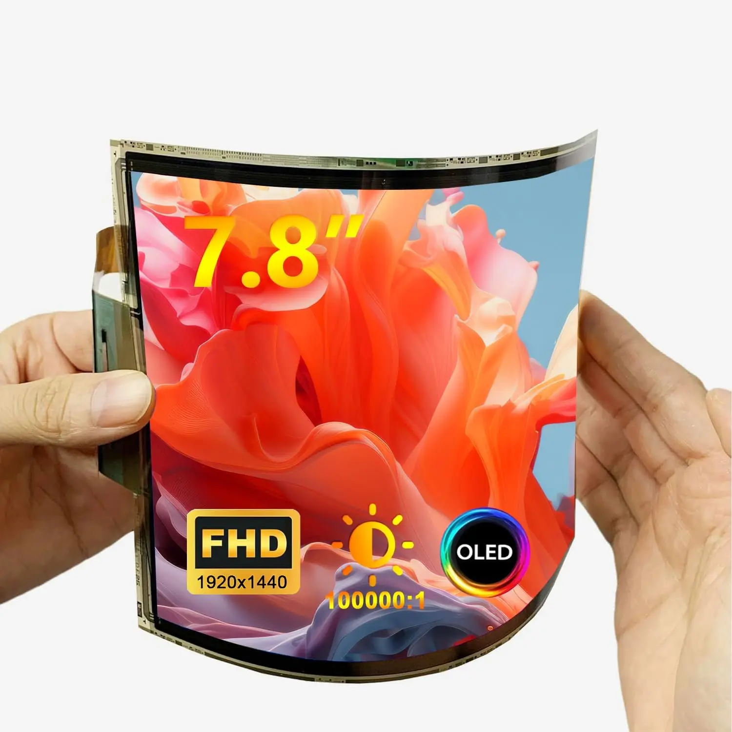 

Wisecoco 7.8 inch OLED Flexible Display FHD 1920x1440 Curved Bendable Screen DIY AMOLED For Macbook Raspberry Pi Linux Windows