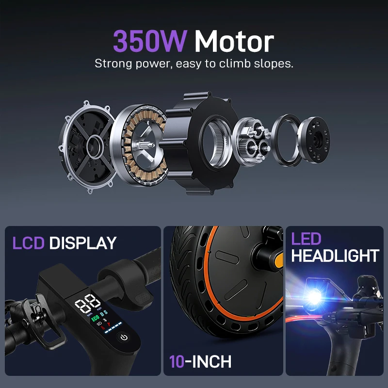 Mankeel سكوتر كهربائي مع مقعد 350 واط 36 فولت 10.4Ah ماكس 30 كم/ساعة المزدوج امتصاص الصدمات التطبيق الذكي 8.5 بوصة الإطارات سكوتر قابل للطي