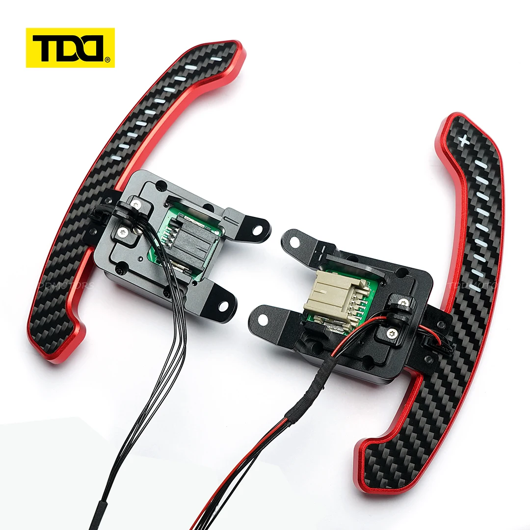

TDD LED Magnetic Carbon Fiber Paddle Shifters For Cadilac CT4 CT5 Escalade V XT4 Dynamic LED Response APP Control