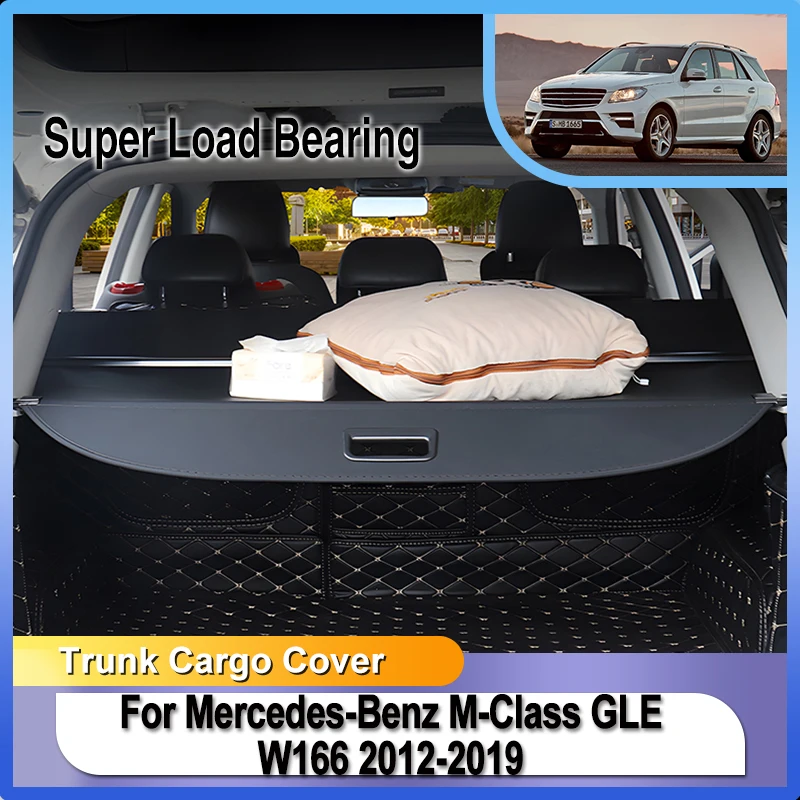 For Mercedes-Benz M-Class GLE W166 MK3 2012~2019 2013 2014 2015 Retractable Trunk Security Cover Shielding Shade Car Accessories