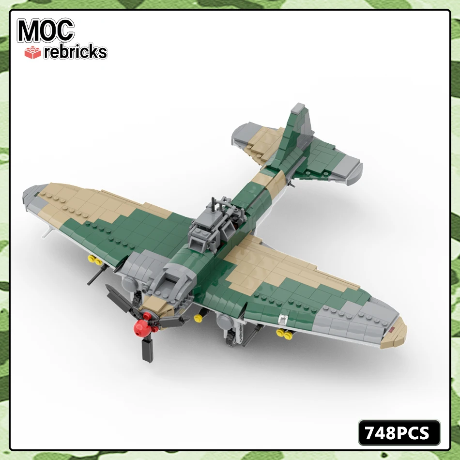 MOC-Juego de piezas de armas de combate de águila, IL-2 de la serie militar moderna, modelo de bloques de construcción DIY, juguetes de regalo para niños, pasatiempos