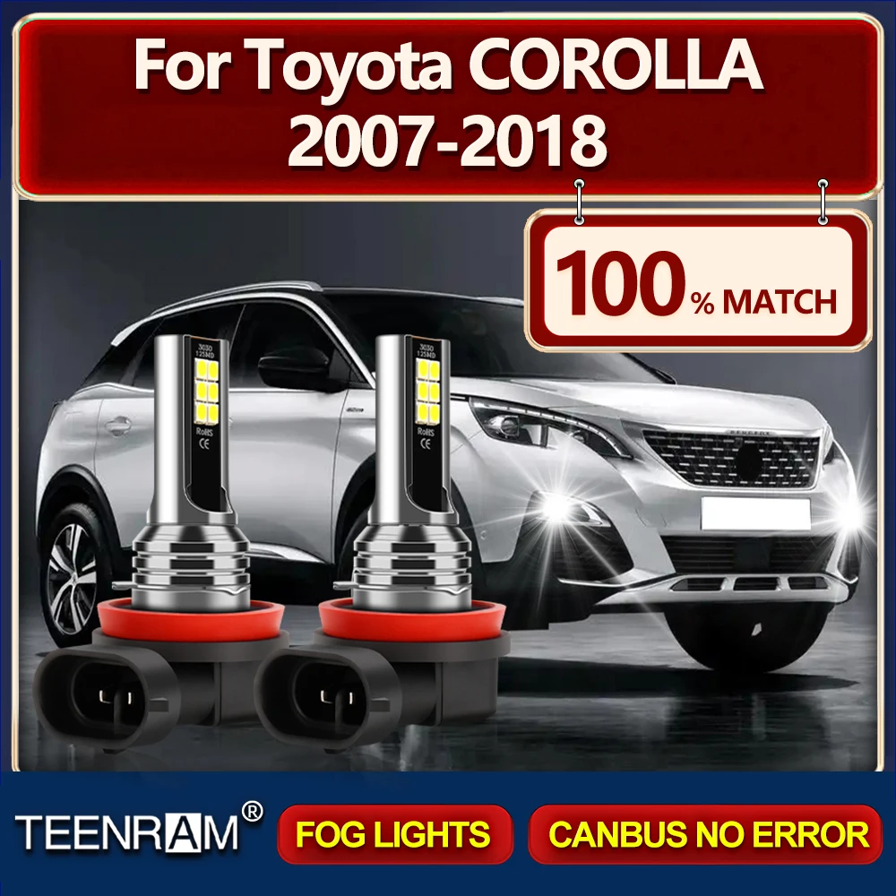 

Canbus LED Fog Lights Bulbs 60W Canbus No Error Front Fog Lamps 6000K For Toyota COROLLA 2007-2012 2013 2014 2015 2016 2017 2018