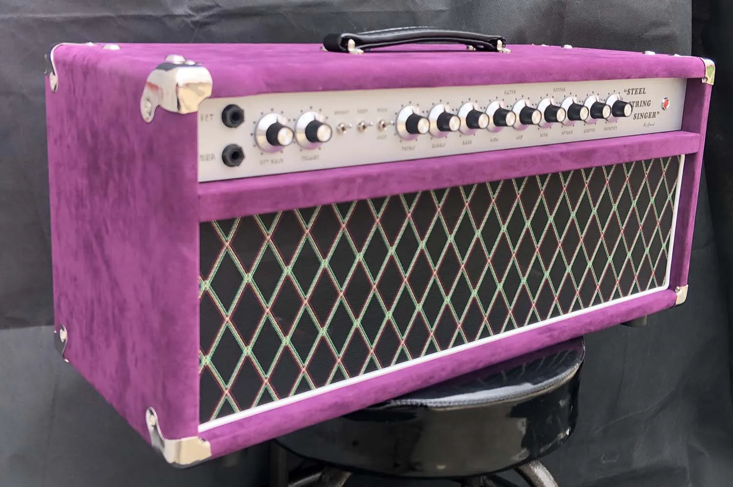 Custom Dumble Style Tone Handwired Guitar Amplifier Head Steel String Singer SSS 100 in Purple Color 5881*4 12ax7*4 12at7*1