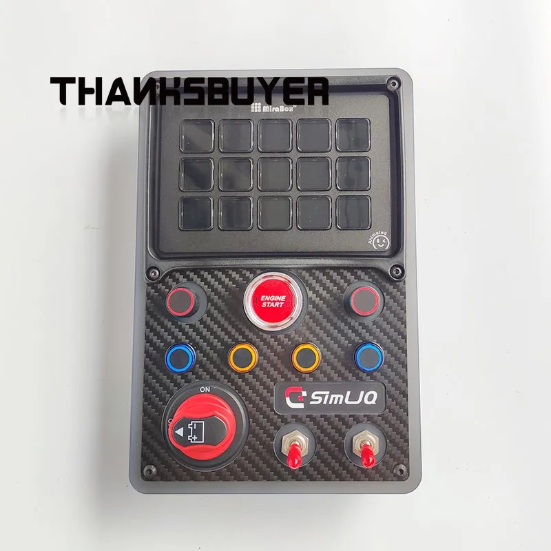 SimLJQ Sim Racing Button Box Sim Racing Simulator met achtergrondverlichting voor Mirabox 293 V3-scherm
