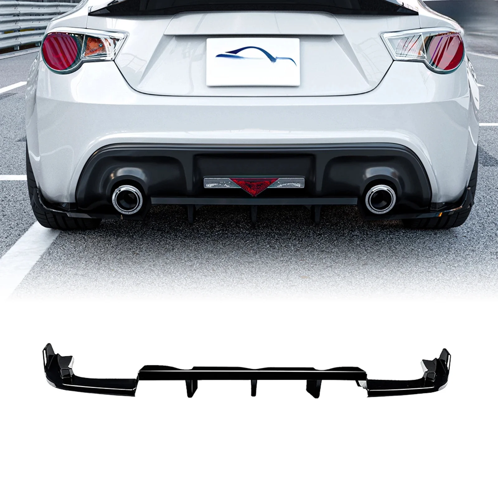 Dla Subaru BRZ 2013-2020 Scion FR-S 2013-2016 Tylny Dyfuzor Zderzaka, Nakładka, Spoiler, Splitter, Wspornik — 2