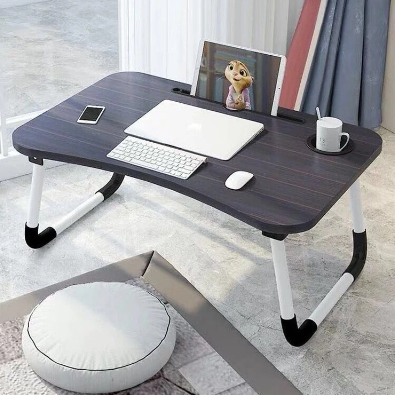 Mesa Para Cama Sofá Dobrável Portátil Para Notebook Home Office Com Suporte Para Copo