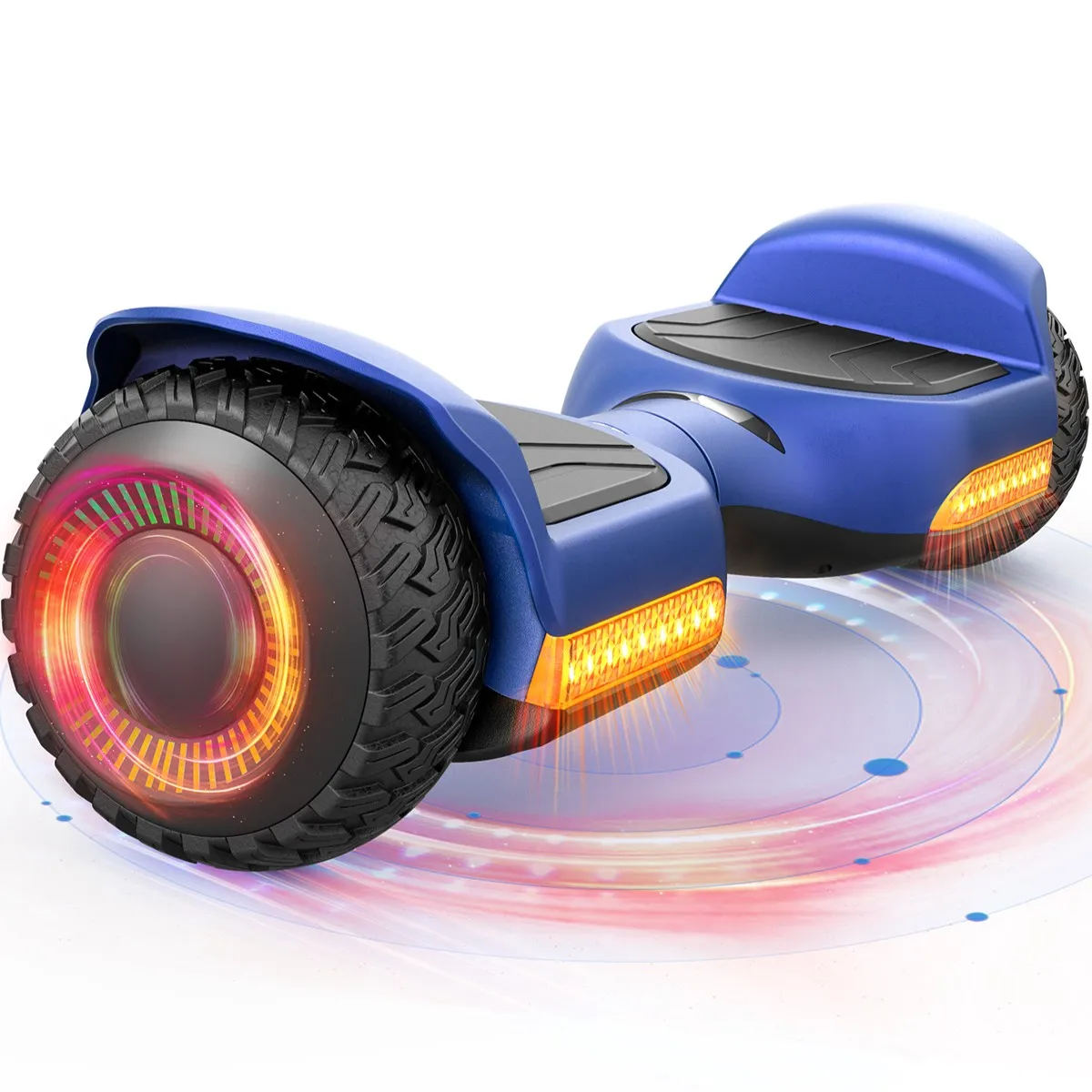 GYROSHOES Kids Hoverboard 6.5'' All Terrain UL 2272 Certified, Self Balancing Scooter with Dual 250W Motors, Bluetooth Speaker & LED Lights, Off-Road Tire, 7.75Mph Top Speed, Gift for 6-12 Year Old Boys Girls