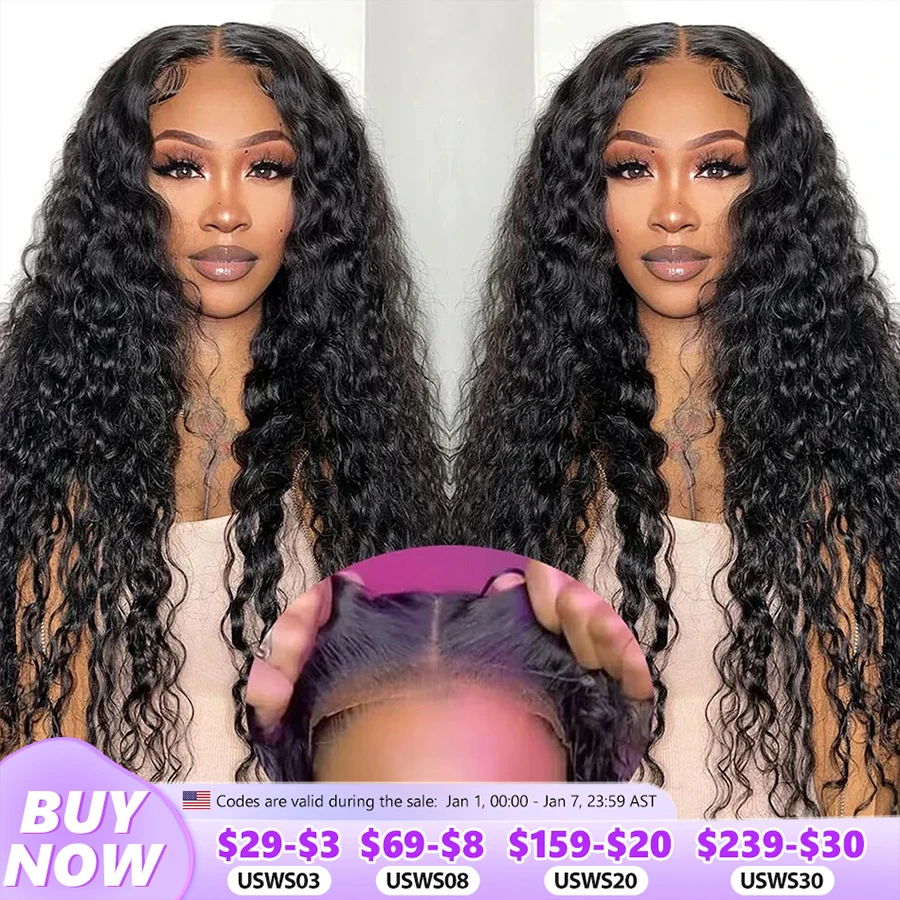 Wear Go 6x4 5x5 Glueless Wigs Human Hair Pre Plucked Pre Cut Closure Wig Deep Wave Lace Front Wigs 13x4 13x6 HD Lace Frontal Wig