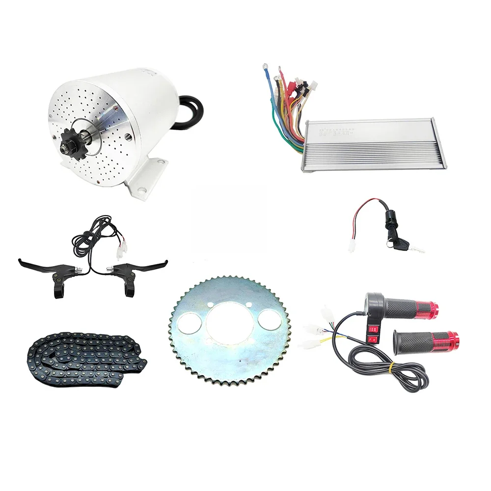 AliExpress 36V 48V 1000W Brushless Motor Kit Controller Throttle Brake for Electric Scooter Tricycle DIY Four Wheel Drive Modified Vehicle