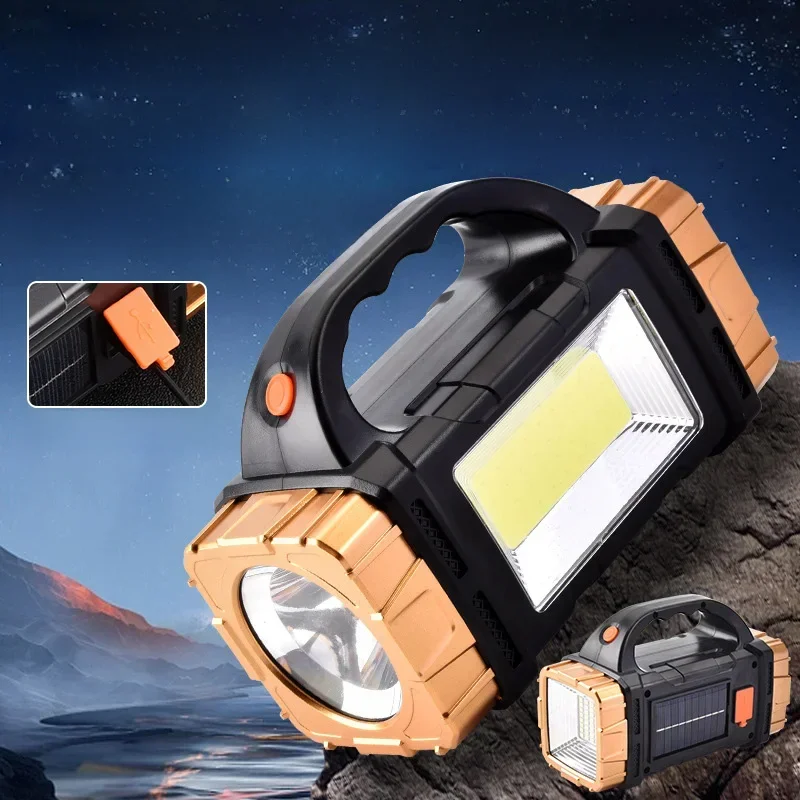 Lampe de poche LED Rechargeable haute puissance, lumière Portable multifonctionnelle avec lumière latérale, étanche, plusieurs Modes d'éclairage