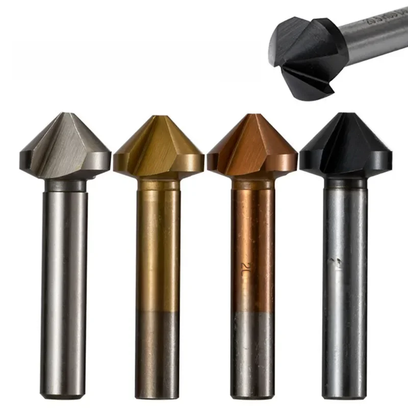 Wiertło pogłębiające Cobalt 6,3-40 mm 3 ostrza 90 stopni Frez do gratowania i fazowania do żelaza, aluminium, stali nierdzewnej i metalu — zdjęcie 2