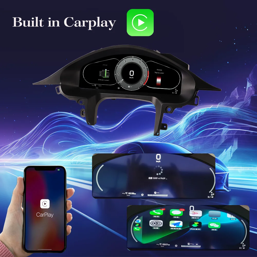 Panel Instrumen Digital Layar HD 12,3'' untuk Porsche Panamera 2010-2016 Speedometer Dashboard