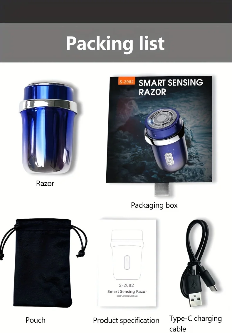 ماكينة حلاقة كهربائية صغيرة محمولة جديدة مقاومة للماء أداة تهذيب شخصية للرجال