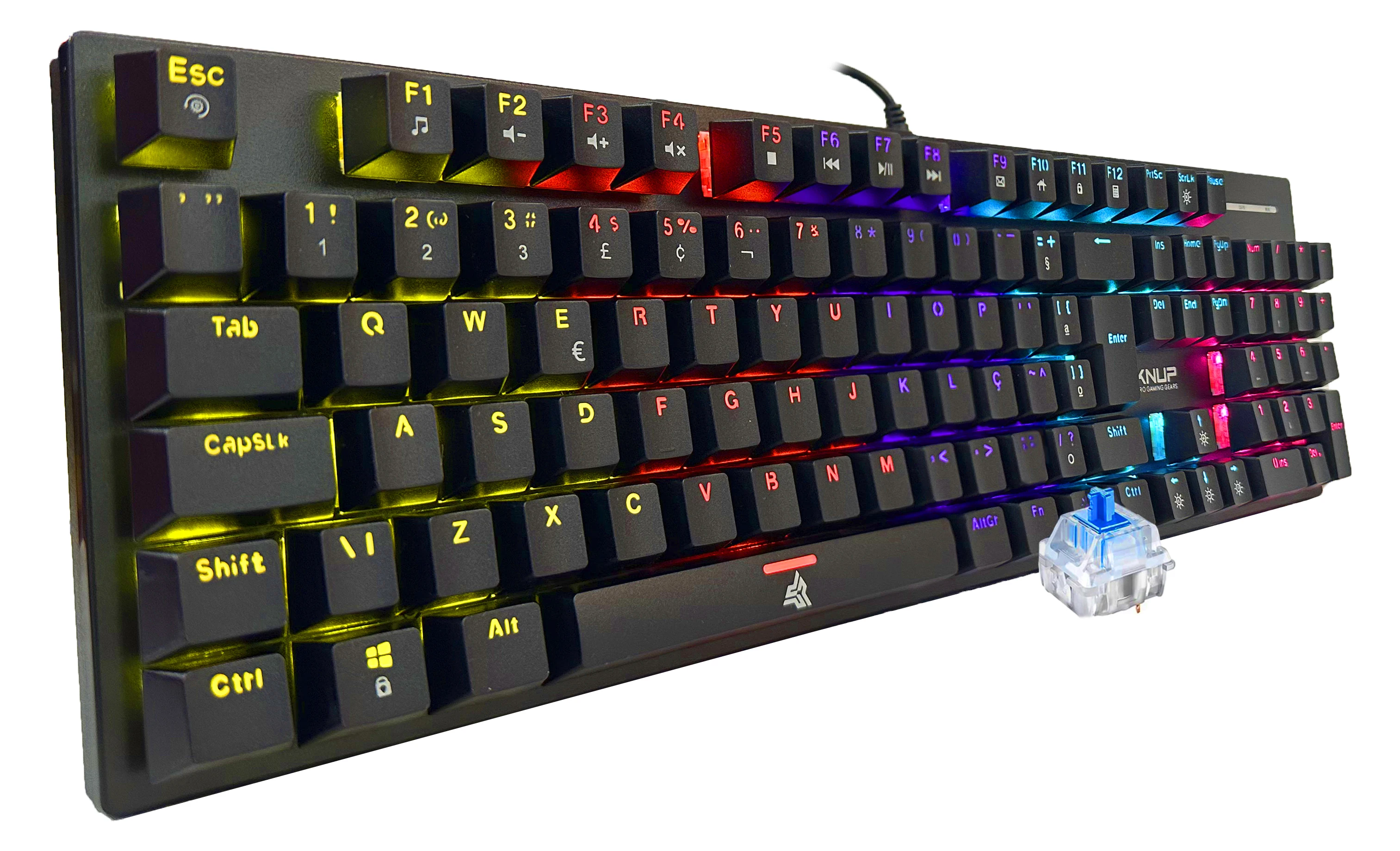 Teclado Gamer Mecânico Blue Switch Led Rgb Usb Pc Ps4 Xbox