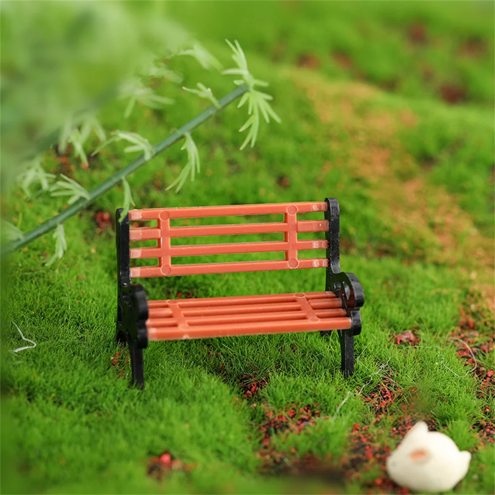 Landscapes Chair Crafts, Miniature Bench Stools, Succulents, Bonsai Doll House, Park Lounge Chair, Figurines, Home Decorations