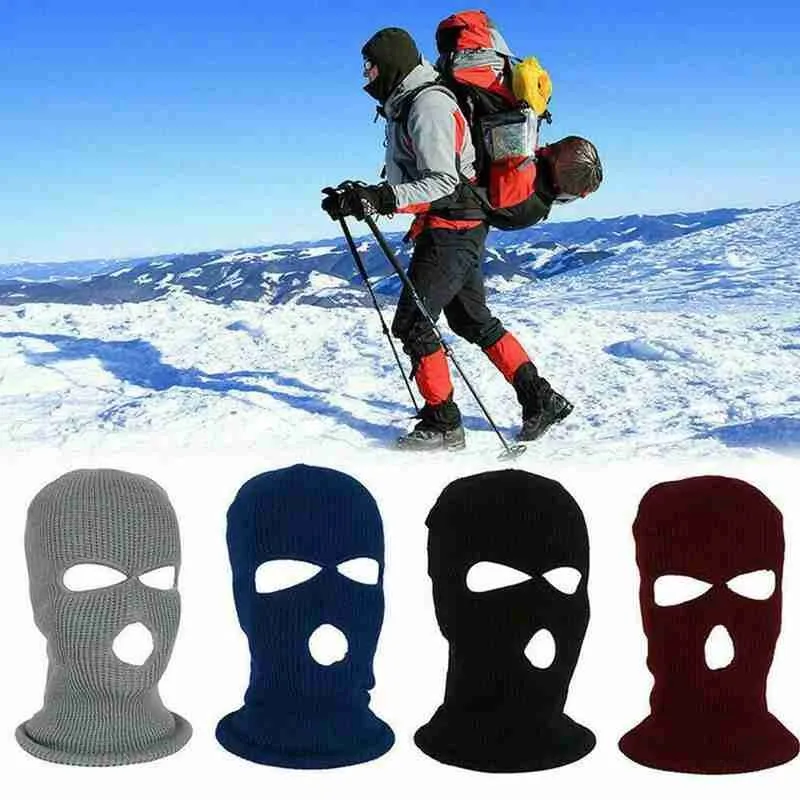 Ski Mask 2023 Men\'s Winter Hat Passes Mountains For Men Mask Wool Warm Knit Beanies Women Head Hood Caps Bonnet Riding Windproof