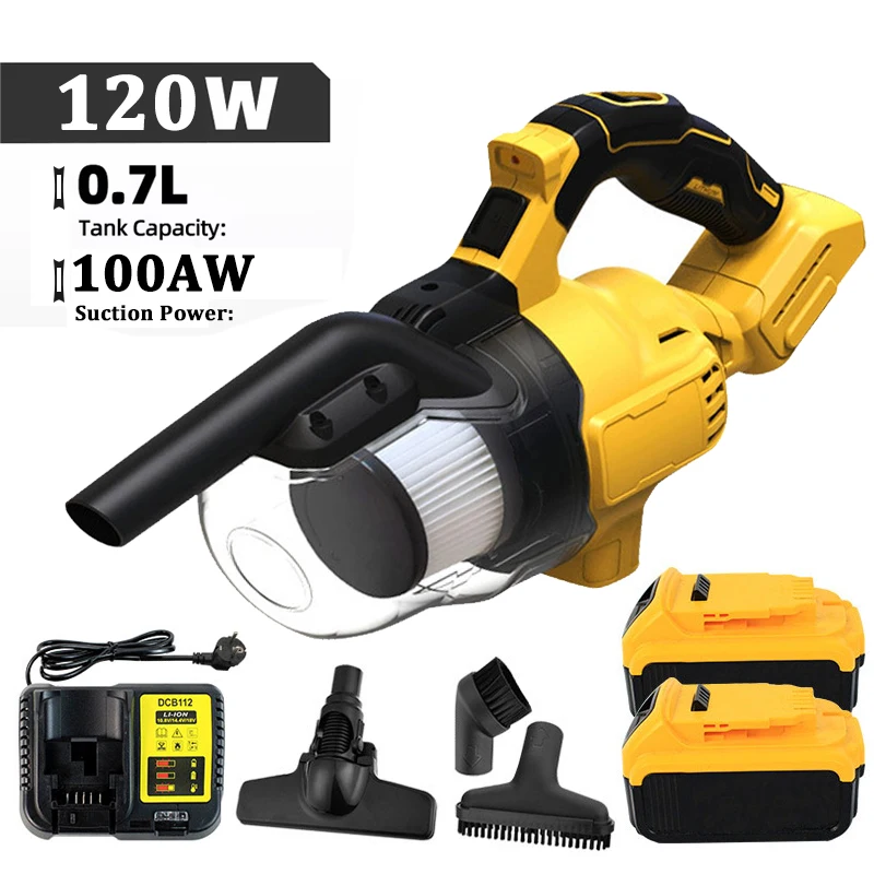 Kabelloser Staubsauger, tragbarer Staubsammler für Boden, Industrie, Bau, Auto, Haarreinigung, für DeWalt 20V Akku