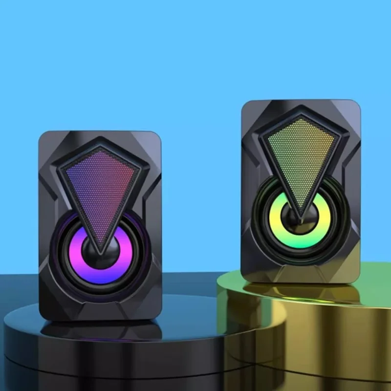 RGB Sound Box Led Computer Pc Gamer Cold Breathing Light Caxinha Speaker